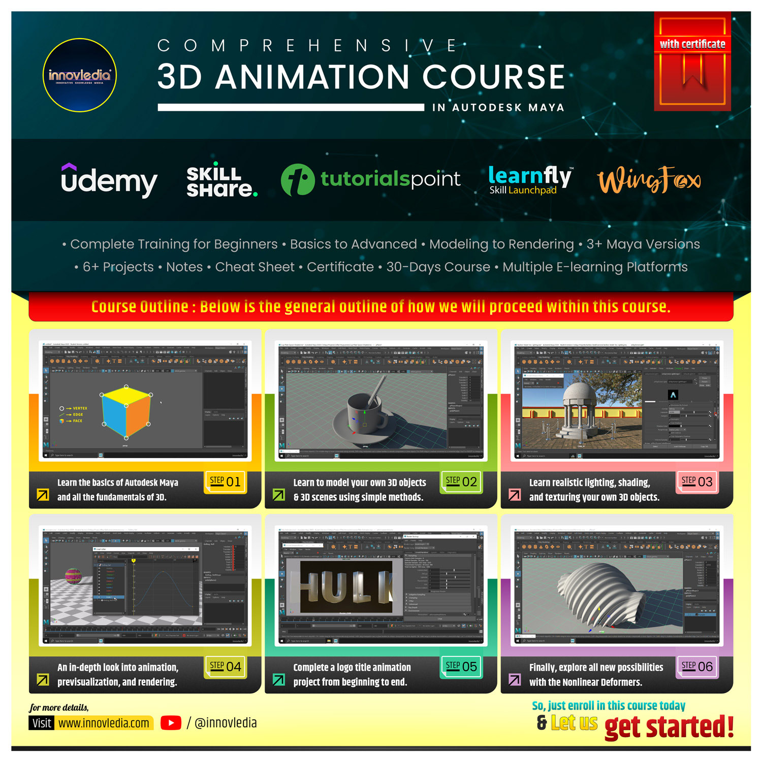 Comprehensive 3D Animation Course in Autodesk Maya